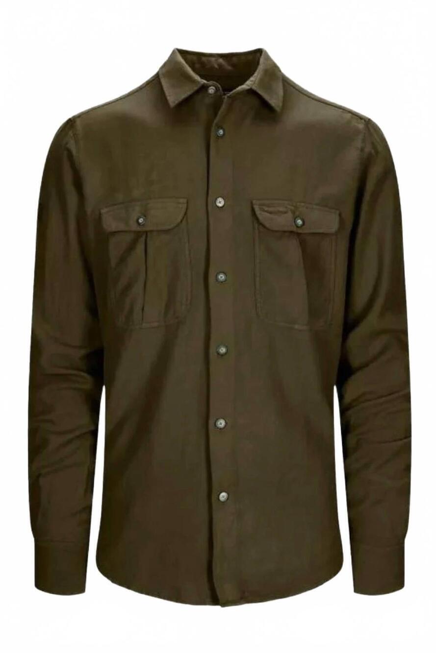 NEW AMUNDSEN men's flannel shirt in hunter green